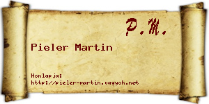 Pieler Martin névjegykártya